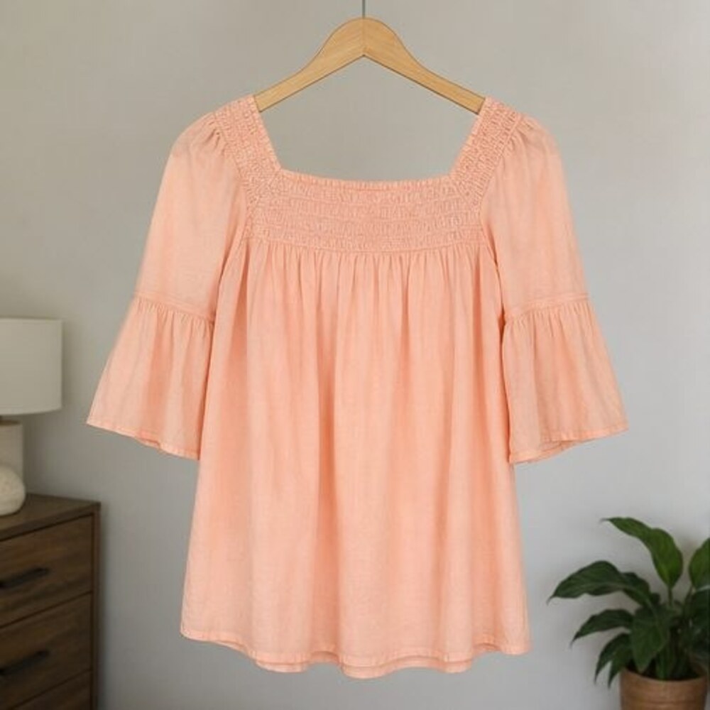 Taupe Peplum Top